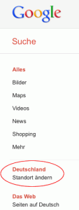 Google-Suche Standort: Deutschland