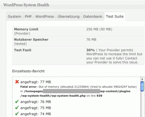 Wordpress System Health Plugin